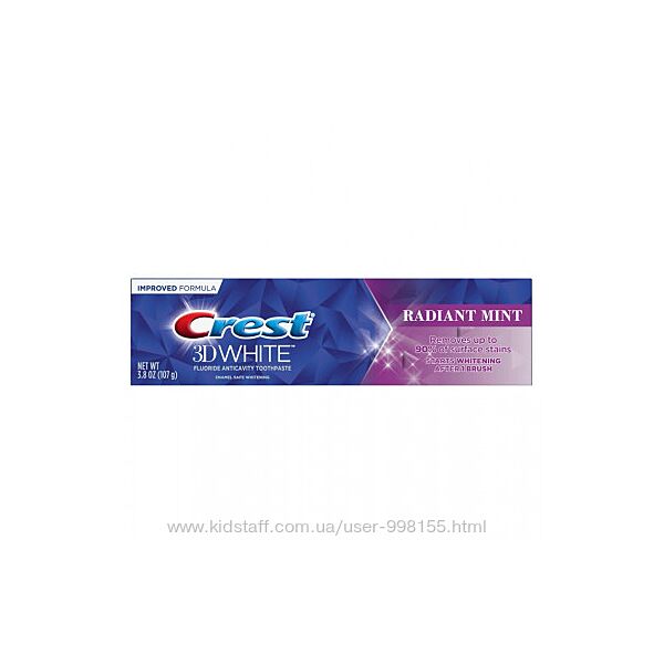 Зубная паста Crest 3D White Radiant Mint Fluoride Anticavity 107 грамм