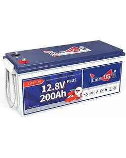  Timeusb LiFePO4 Lithium Battery 12V, 200Ah Plus Battery Built-in 200A BMS