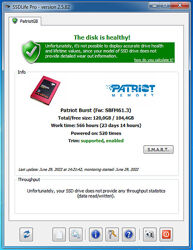 SSD PATRIOT Burst 120Gb - Жесткий диск - HDD - 2,5 - как Новый 