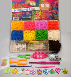 Резинки для плетения браслетов игрушек 1800 набор для творчества, рукоделия