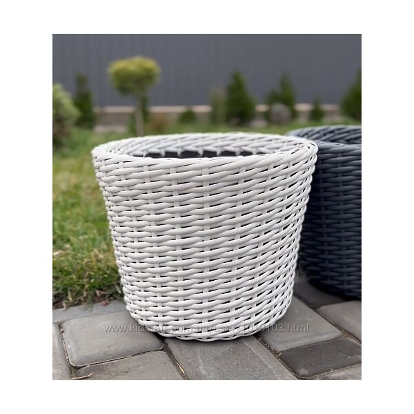Белое кашпо (12л)