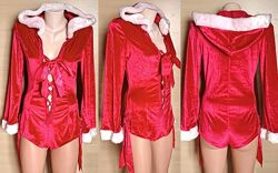 Leg Avenue Новорічний комбінезон стріп місіс Клаус санта Claus 