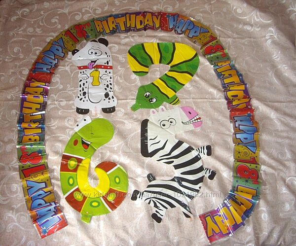 Шарики из фольги-цифры