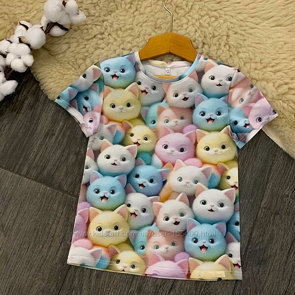 Дитяча футболка кольорові кошенята Five Stars