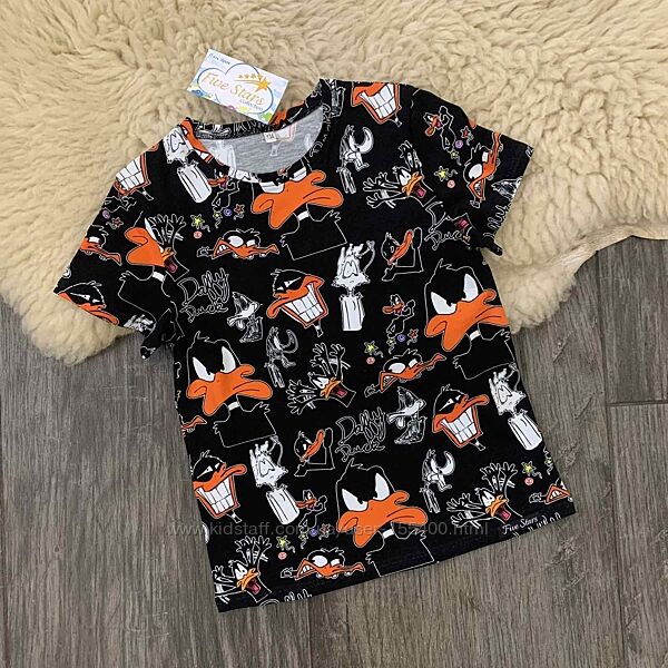 Футболка Даффі Дак чорна Five Stars 98р - 164р