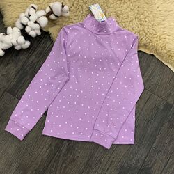Дитяча водолазка  гольф серця на бузковому Five Stars 140р