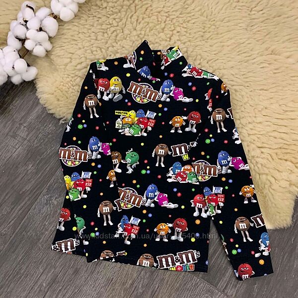 Водолазка гольф M&ms на чорному Five Stars 98р-140р