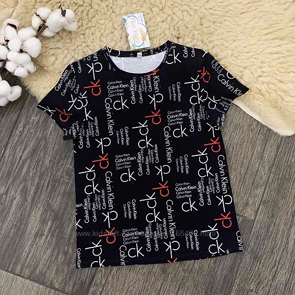Дитяча футболка чорна Calvin Klein Five Stars 98р-164р