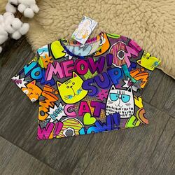 Футболка-Топ котики wow Five Stars 146р-164р