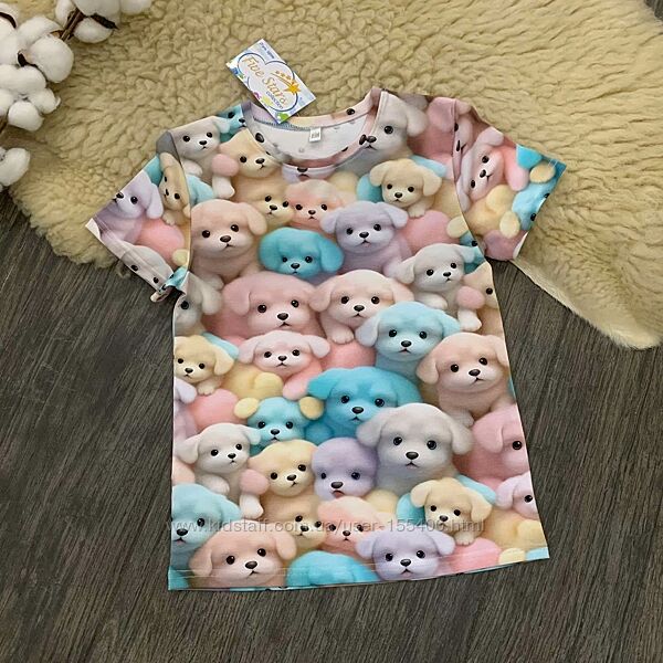 Дитяча футболка кольорові собачки Five Stars 98р-164р