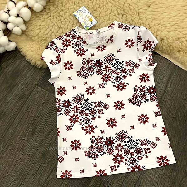 Дитяча футболка з візерунком вишиванка Five Stars 98р-134р