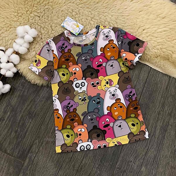 Дитяча футболка кольорові ведмедики Five Stars 146р-164р