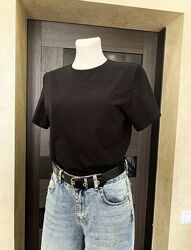 Футболка жіноча чорна вільного покрою Five Stars S, M, L, XL