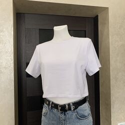 Жіночий кроп-топ білий Five Stars S, M, L, XL