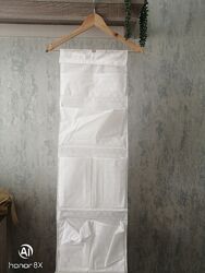 Органайзер полочка с карманами для одежды аксессуаров ikea 