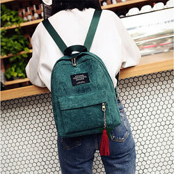 Городской вельветовый рюкзак, 4 цвета