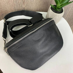 Натуральна шкіра. Бананка 3 кольори