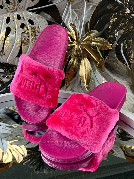 Puma, тапки, тапочки, шлепки с мехом пума. 6 цветов. 36-41 р.