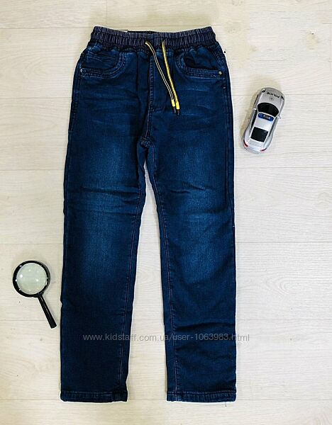 Теплі джинси на флісі для хлопців, р.134, 146, Grace, Угорщина 