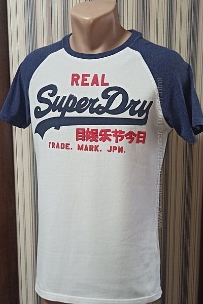 Винтажная футболка мужская superdry. размер s