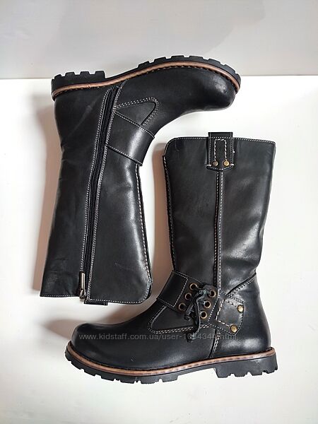 утеплённые сапоги кожа деми еврозима / 35р