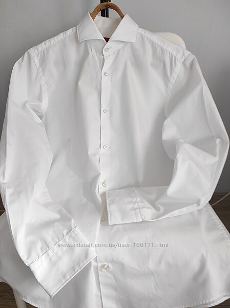 Біла сорочка белая плотная рубашка от Hugo Boss 