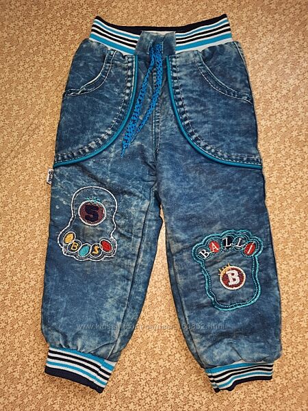 Джинси 92-98см з махровою підкладкою зимові