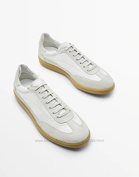 Кожаные кроссовки Massimo Dutti 