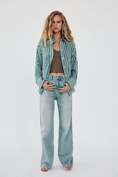 Муслиновая рубашка оверсайз Zara 