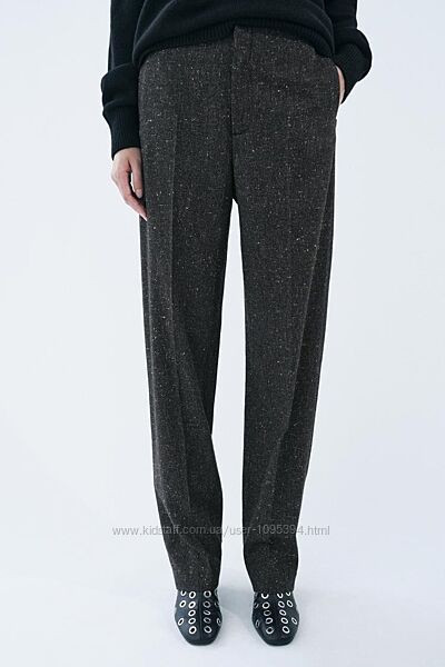 Брюки из смесовой шерсти Zara 