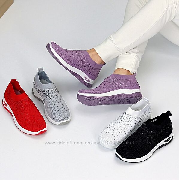 Легкі текстильні жіночі кросівки у стразах доступна ціна 20273,20274,20275