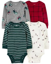 Комплект боди с длинным рукавом 4шт carters 3м