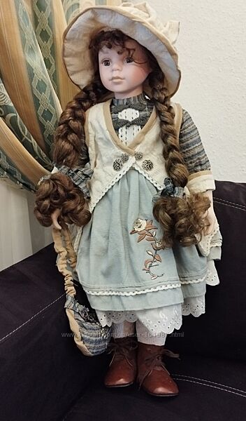 Шикарная, большая, раритетная кукла с косичками. Германия. Рост-68см. 
