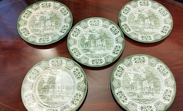 Красивый английский комплект 5 тарелок Inglish Ironstone Tableware England.