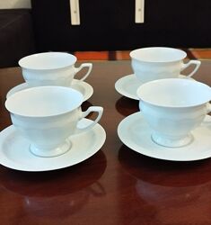 Красивый белый классический чайный комплект Rosenthal. 