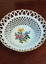 Раритетная ажурная глубокая тарелка под фрукты. Румыния. 80хх. гг. Диаметр-18