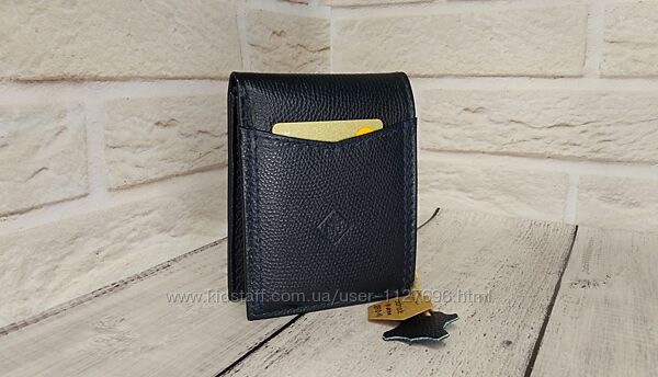 RFID шкіряний гаманець, подарункове пакування, ручна пробота. Кожаный кошел