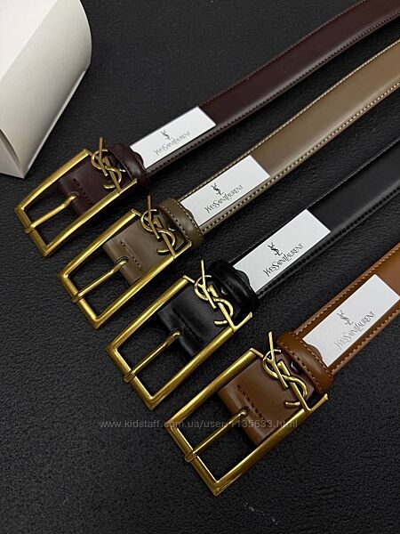 Жіночий шкіряний ремінь в стилі YSL