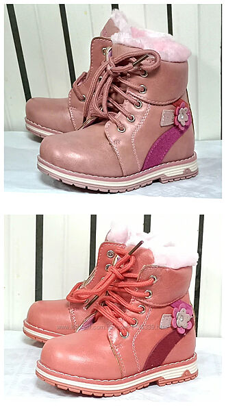 Дитячі зимові черевики для дівчинки на хутрі Clibee 76, Розміри 23-26