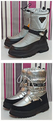 Зимові черевики чоботи дутики сноубутси дівчинки на овчині, том м. ,р.33-38