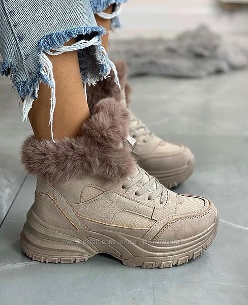 Жіночі кросівки на хутрі зимові