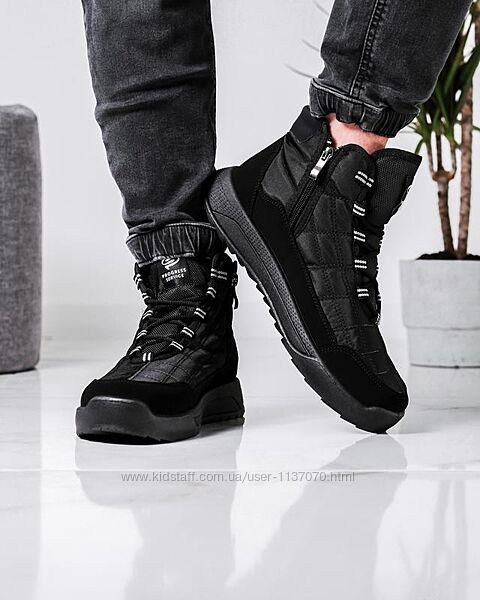 Чоловічі зимові черевики на хутрі дутики термочеревики