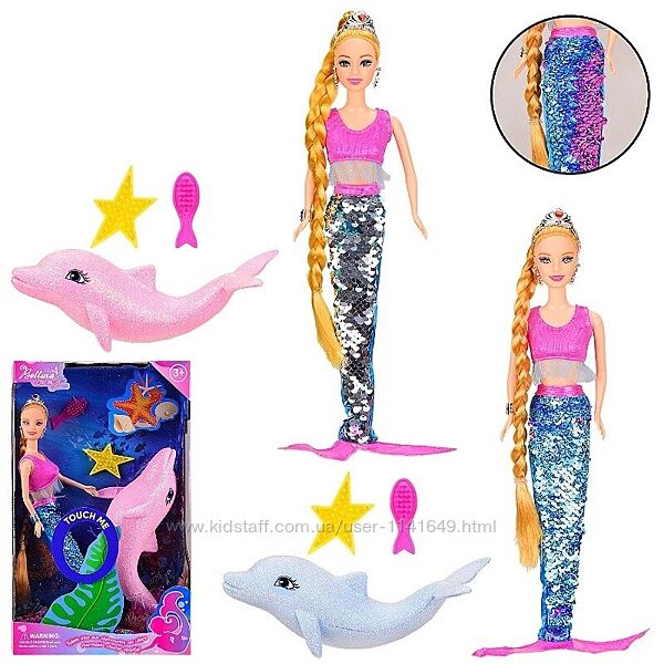 Кукла русалочка с дельфином