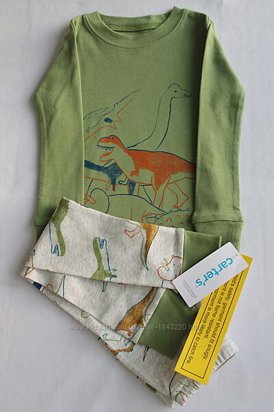 Піжами CARTERS4-Piece Dinosaur 100 Snug Fit Cotton -24M на зріст -81-86 см