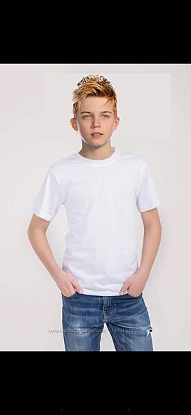 Базова біла футболка на зріст від 110 до 170