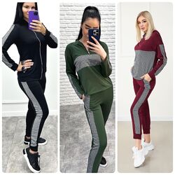 Спортивний жіночий костюм двунитка гусяча лапка від 42 до 56 розміру