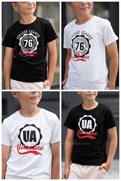 Футболка дитяча базова з принтом College та UA