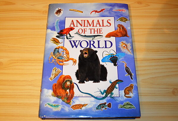 Animals of the world, детская книга на английском
