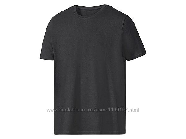 Чоловіча футболка чорна livergy розмір м 48/50.