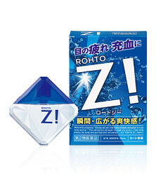Японские капли для глаз от усталости Rohto Z Eye Drops, 12 ml.